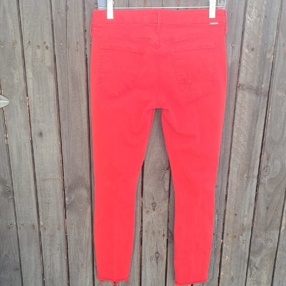 Mother Stylish Red Women's Jeans - Picture 5 of 9